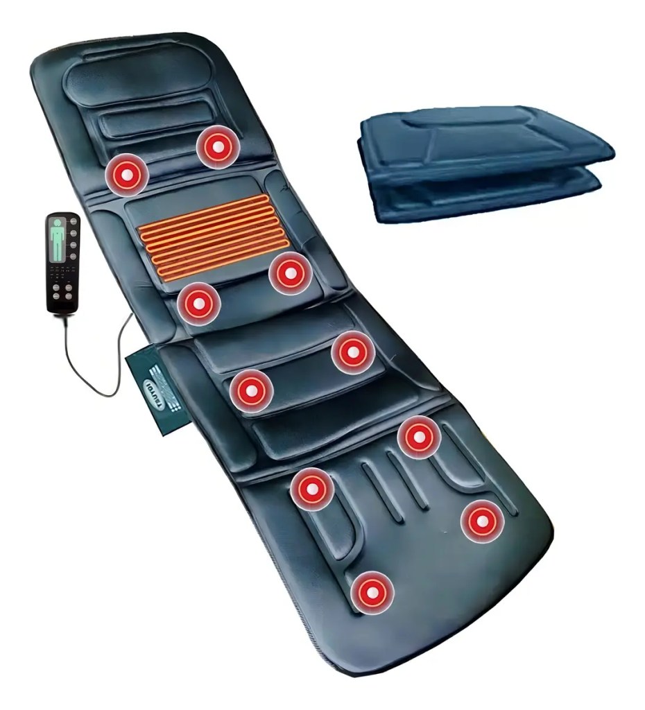 Esteira massageadora para maca com aquecimento e 10 motores de massagem utilizada em clínicas de estética para proporcionar conforto aos clientes